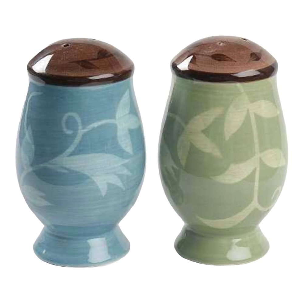 VGC Pfaltzgraff hand painted Patio Garden salt and pepper set